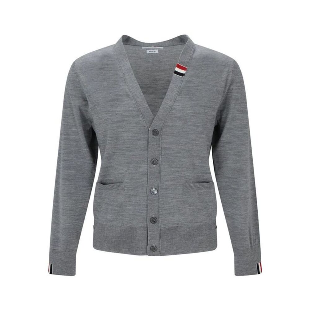 Thom Browne Gray Virgin Wool Men's Cardigan